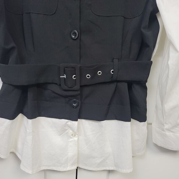 Ashley Stewart belted cargo corset blouse, 14 - Picture 7 of 13